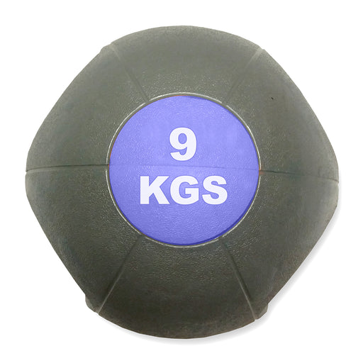 MYO STRENGTH Double Grip Medicine Ball – 9kg - Blue-ChipfitenessStore