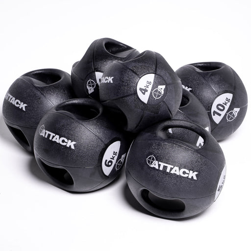 Attack Fitness Double Grip Medicine Balls 10KG - Blue-ChipfitenessStore