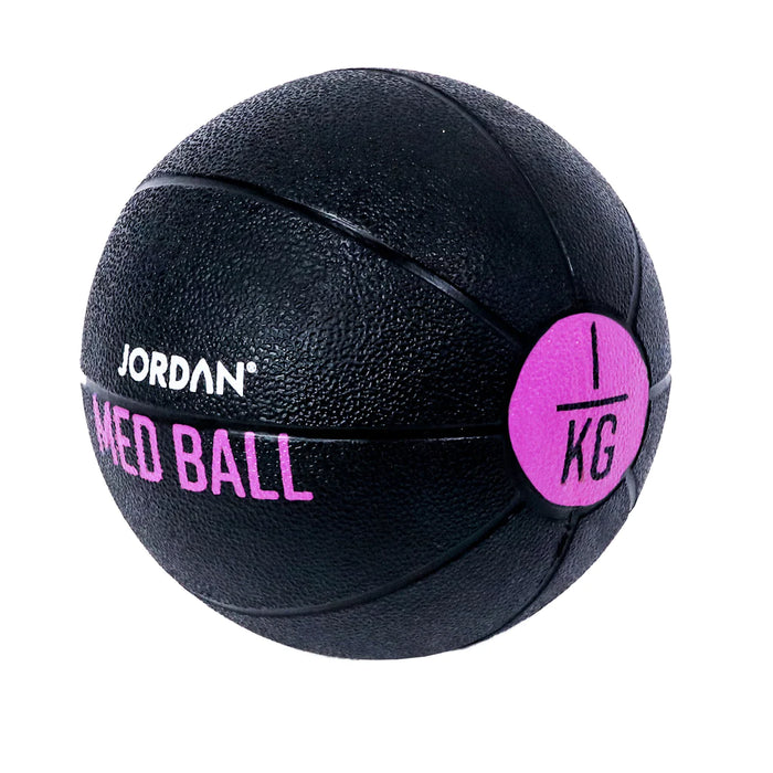 JODAN FITNESS 10kg Medicine Ball - Black/Grey