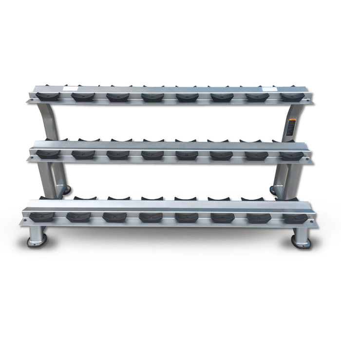 Dumbbell Rack - 12 Pair 3 Tier with Stirrups