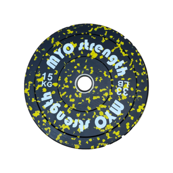 Olympic Rubber Bumper Plate - 5kg Black/Grey Speckled - Blue-ChipfitenessStore