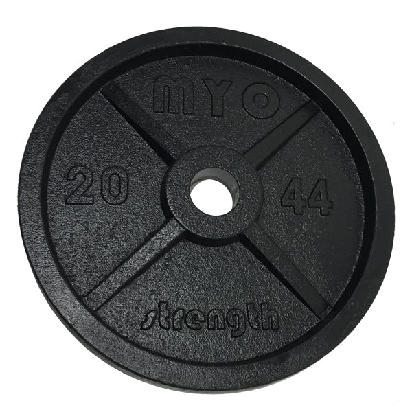 MYO Strength Olympic Cast Iron Disc- 20kg - Blue-ChipfitenessStore