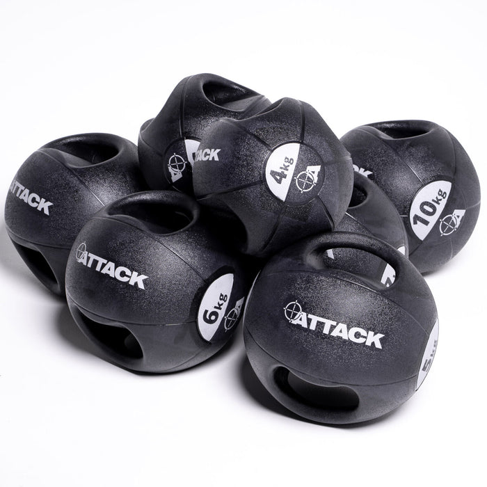 Attack Fitness Double Grip Medicine Balls - Blue-ChipfitenessStore