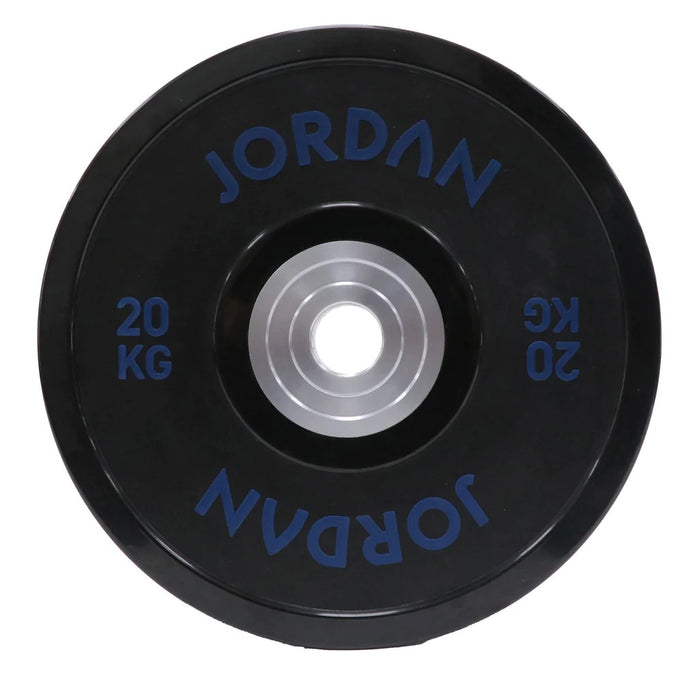 Jordan Fitness Black Urethane Competition Weight Plate - Coloured Text