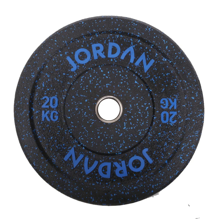 Jordan Fitness HG Black Rubber Bumper Weight Plates - Coloured Fleck