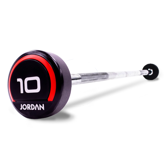 Jordan Fitness URETHANE BARBELL - STRAIGHT (RED) 30kg Urethane Barbell with Straight Bar