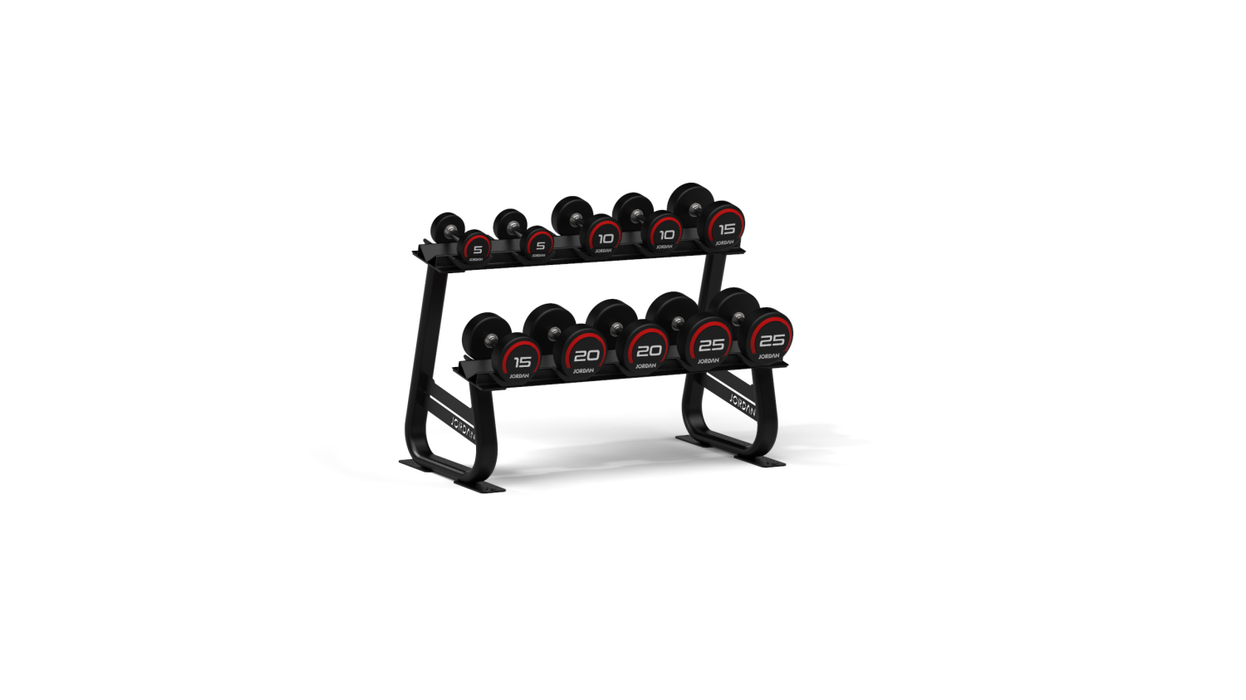 Jordan Fitness 5 Pair Horizontal Dumbbell Racks (S-Series)