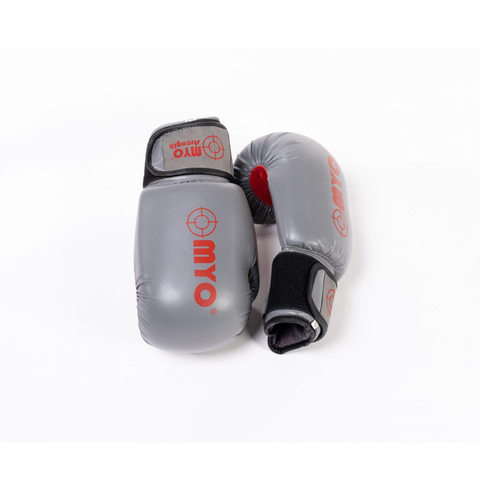 Boxing Gloves - Grey/Red - PU - 12oz